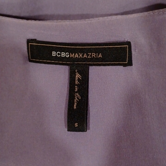 BCBG Frosted Plum "Drew" Silk  Relaxed Fit Blouse- Sz. Sm - Picture 8 of 10